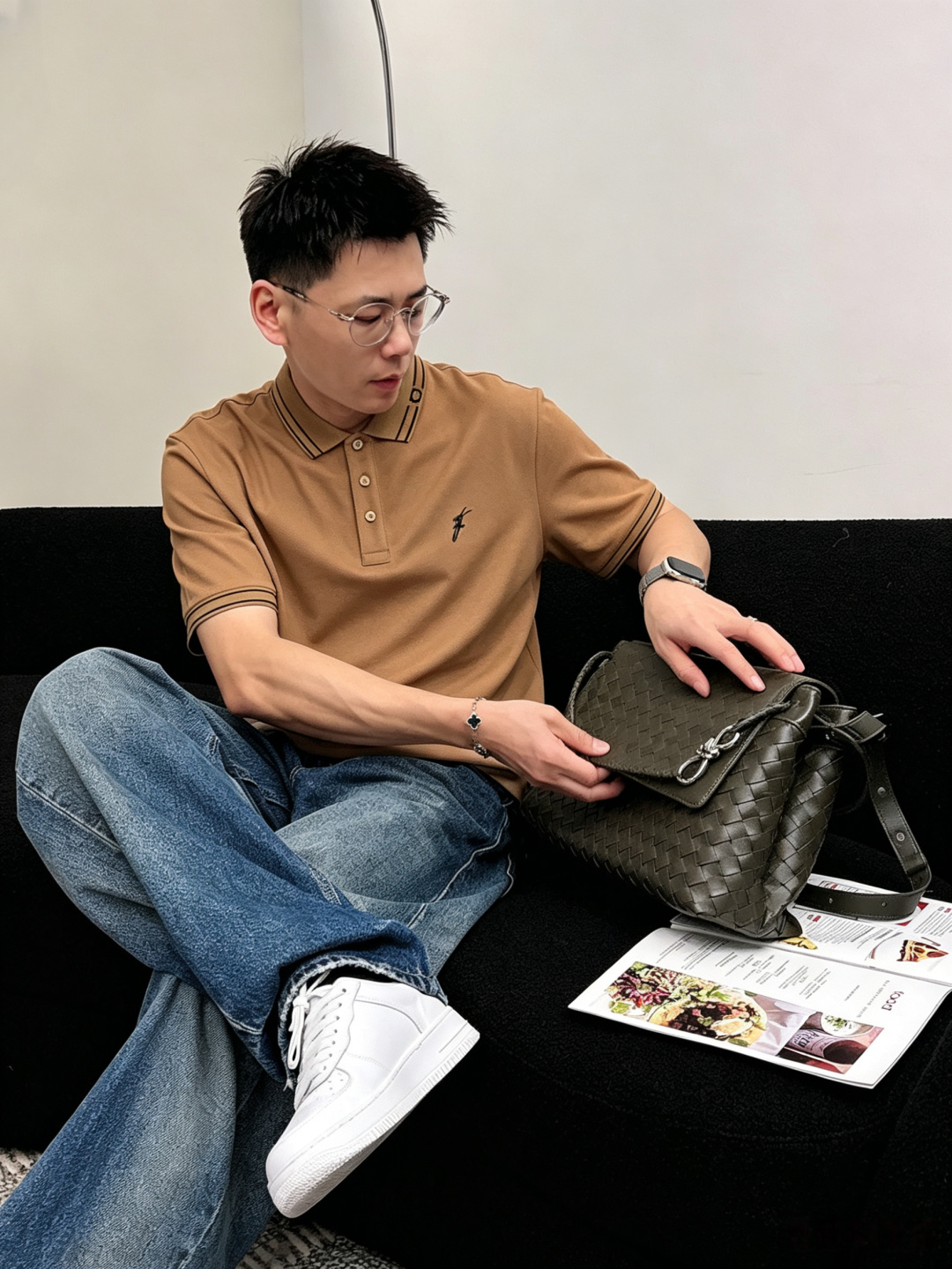 菲拉格慕26ss高级男士商务休闲珠地棉翻领POLO衫，贸易公司渠道货，源自原厂代工出品，高端品鉴心水之物