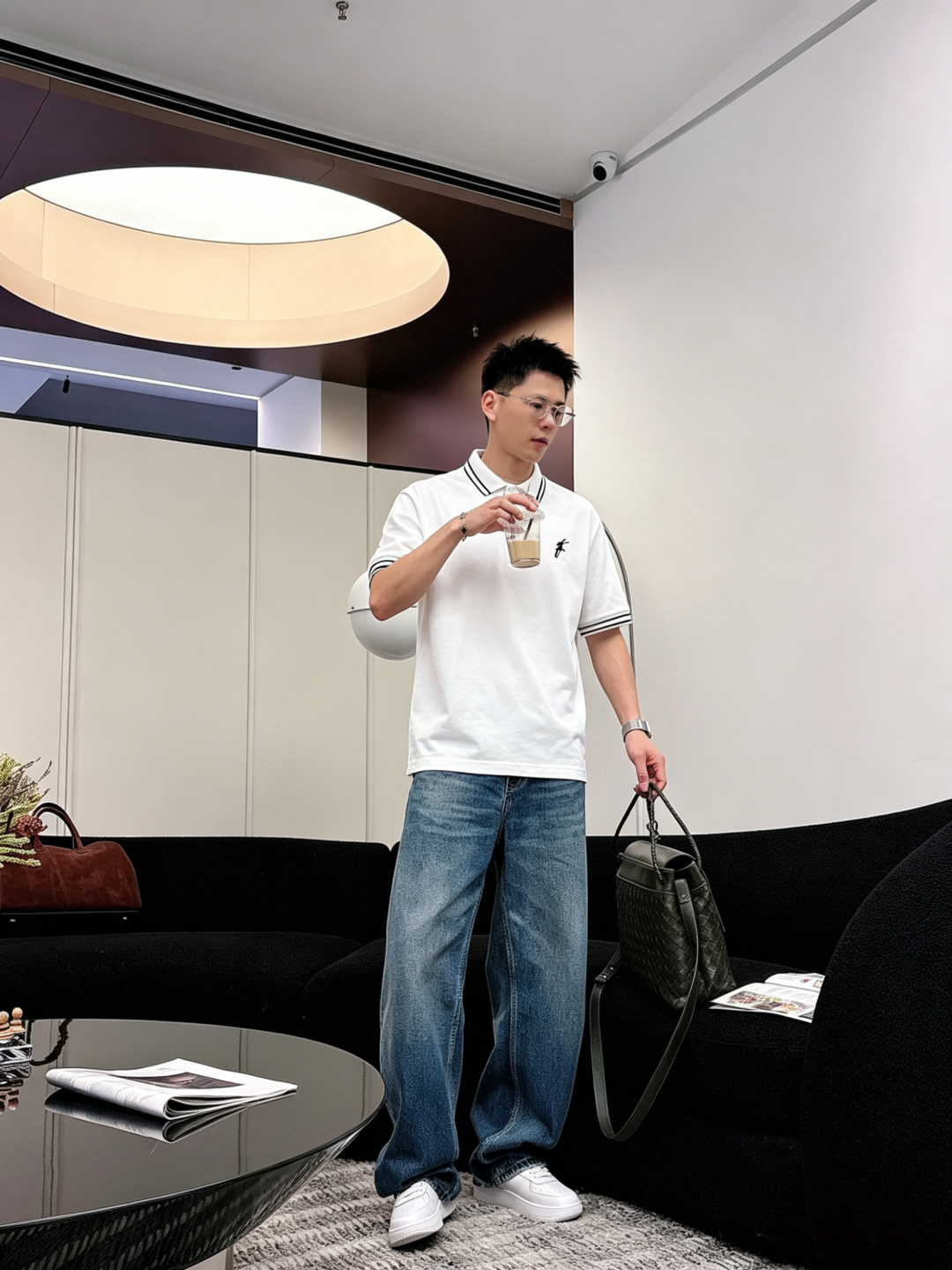 菲拉格慕26ss高级男士商务休闲珠地棉翻领POLO衫，贸易公司渠道货，源自原厂代工出品，高端品鉴心水之物