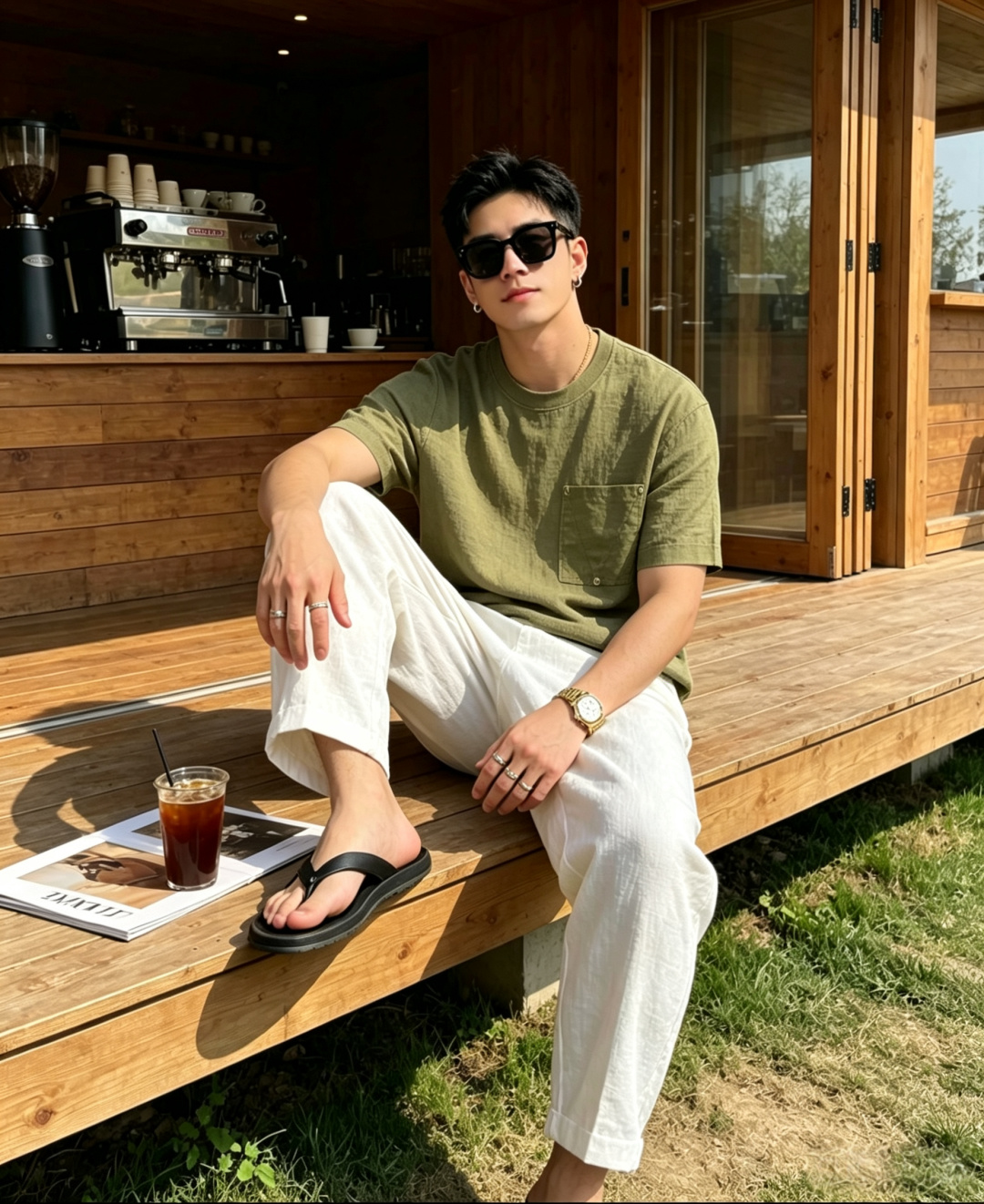 Armani阿玛尼、高端定制-至尊商务休闲风26ss男士麻料圆领短袖T恤，经典商务男装，男装界的天花板，