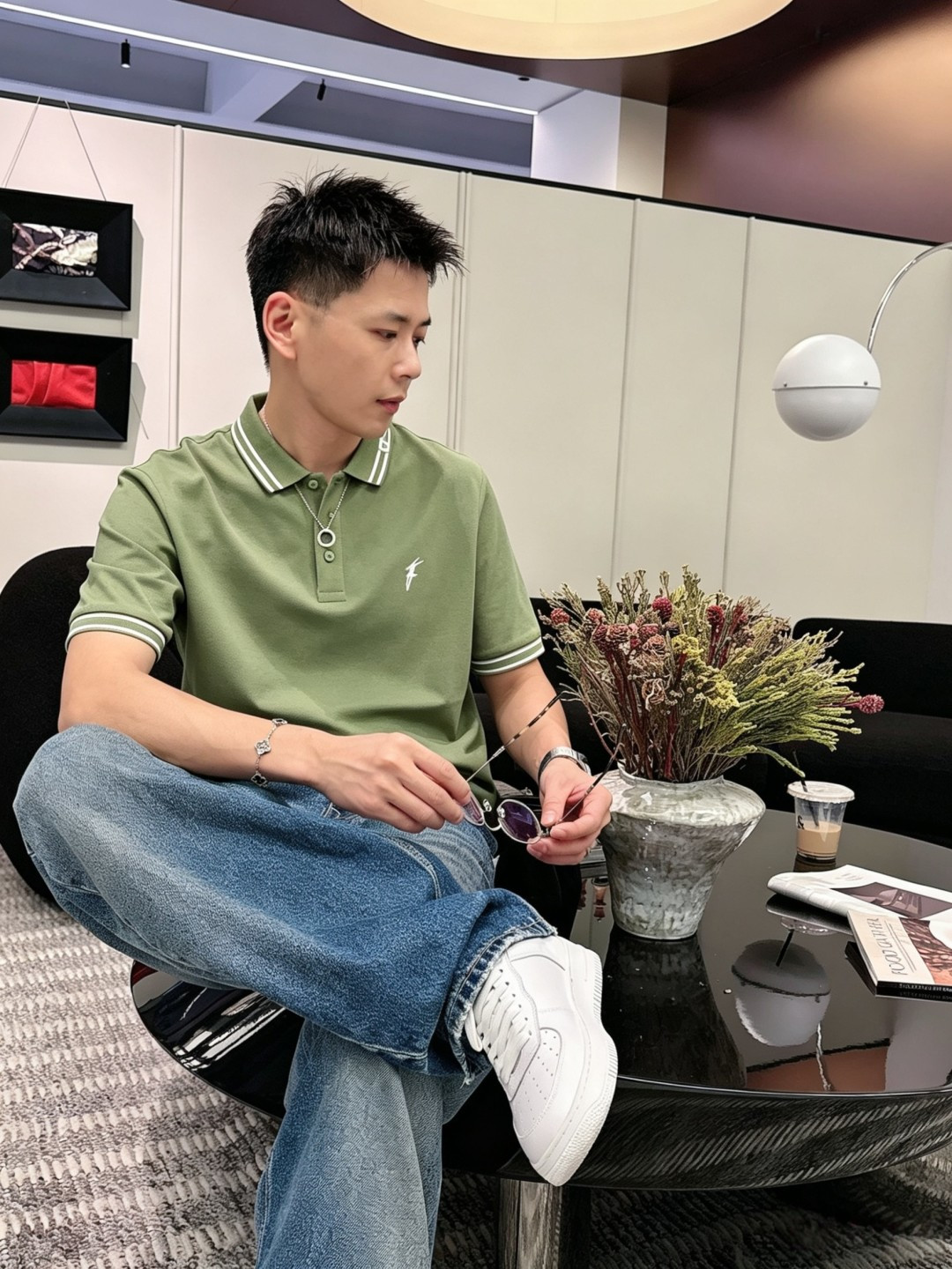 菲拉格慕26ss高级男士商务休闲珠地棉翻领POLO衫，贸易公司渠道货，源自原厂代工出品，高端品鉴心水之物
