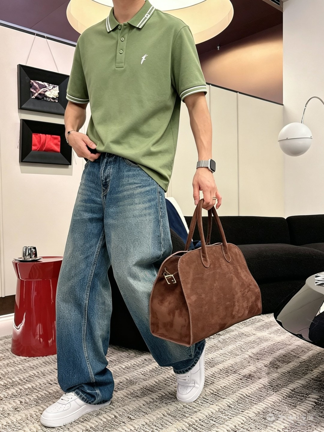 菲拉格慕26ss高级男士商务休闲珠地棉翻领POLO衫，贸易公司渠道货，源自原厂代工出品，高端品鉴心水之物