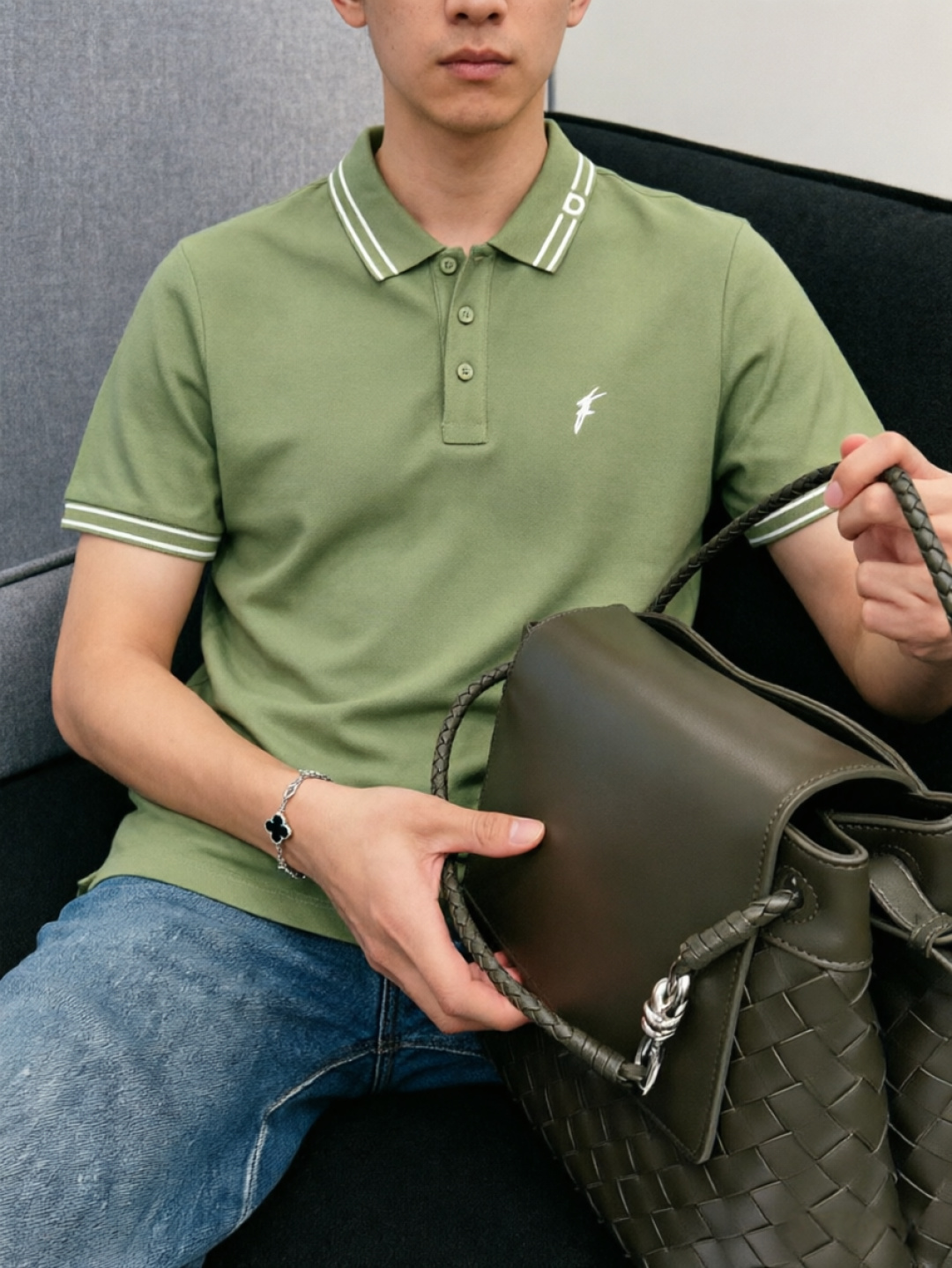 菲拉格慕26ss高级男士商务休闲珠地棉翻领POLO衫，贸易公司渠道货，源自原厂代工出品，高端品鉴心水之物