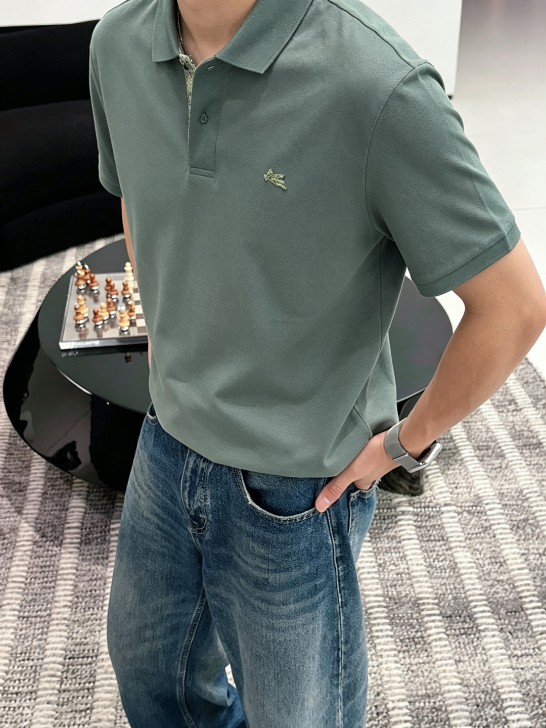 Hermes爱马仕2026ss夏季新款刺绣logo男士翻领Polo衫！经典商务男款，高端男装的天花板级别