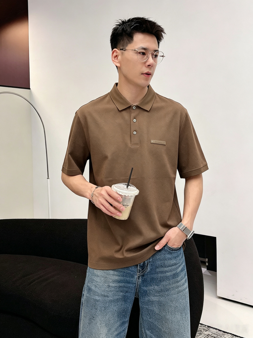 布鲁提高级男士商务休闲珠地棉翻领POLO衫，贸易公司渠道货，源自原厂代工出品，高端品鉴心水之物，26年春