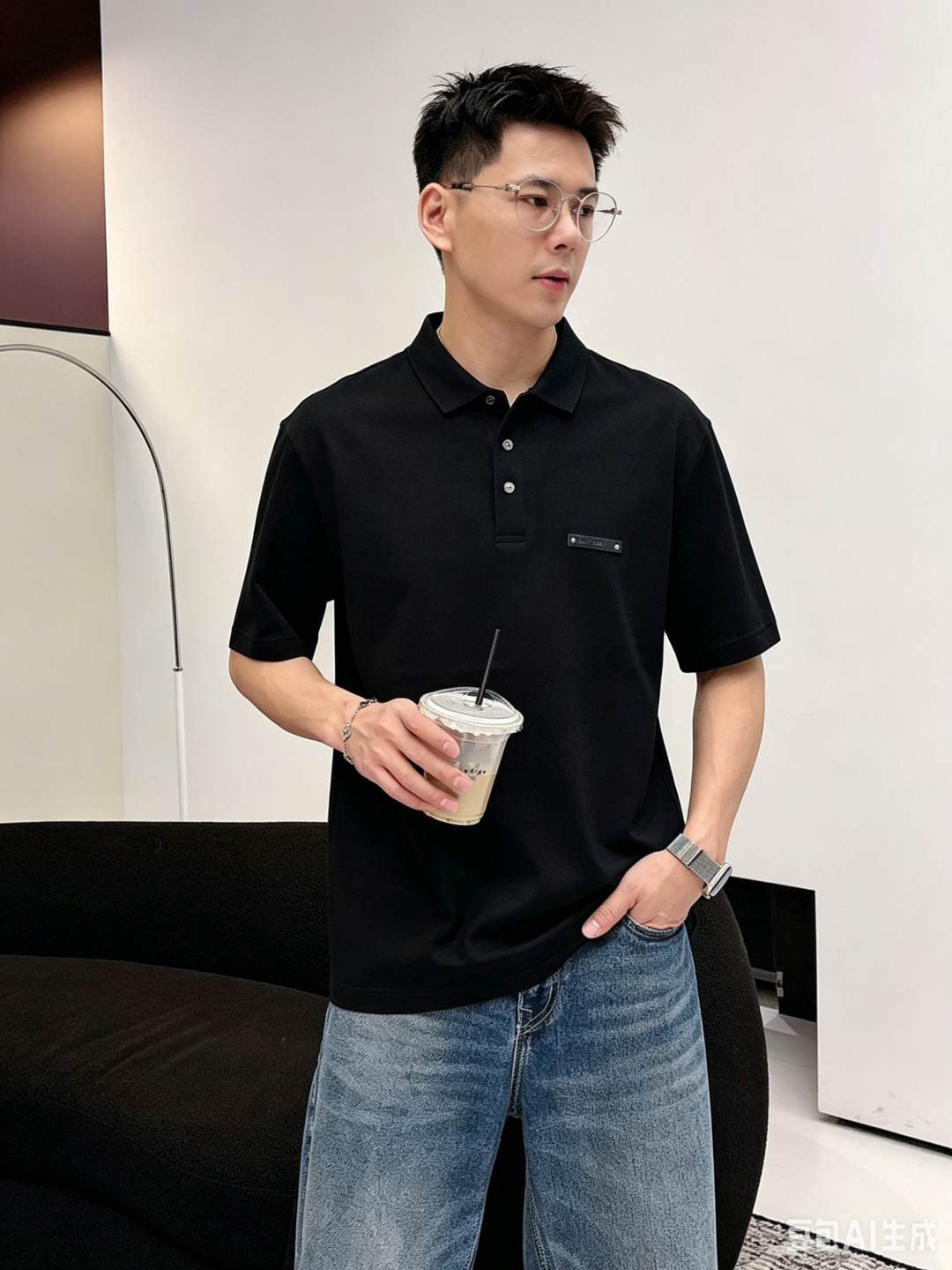 布鲁提高级男士商务休闲珠地棉翻领POLO衫，贸易公司渠道货，源自原厂代工出品，高端品鉴心水之物，26年春