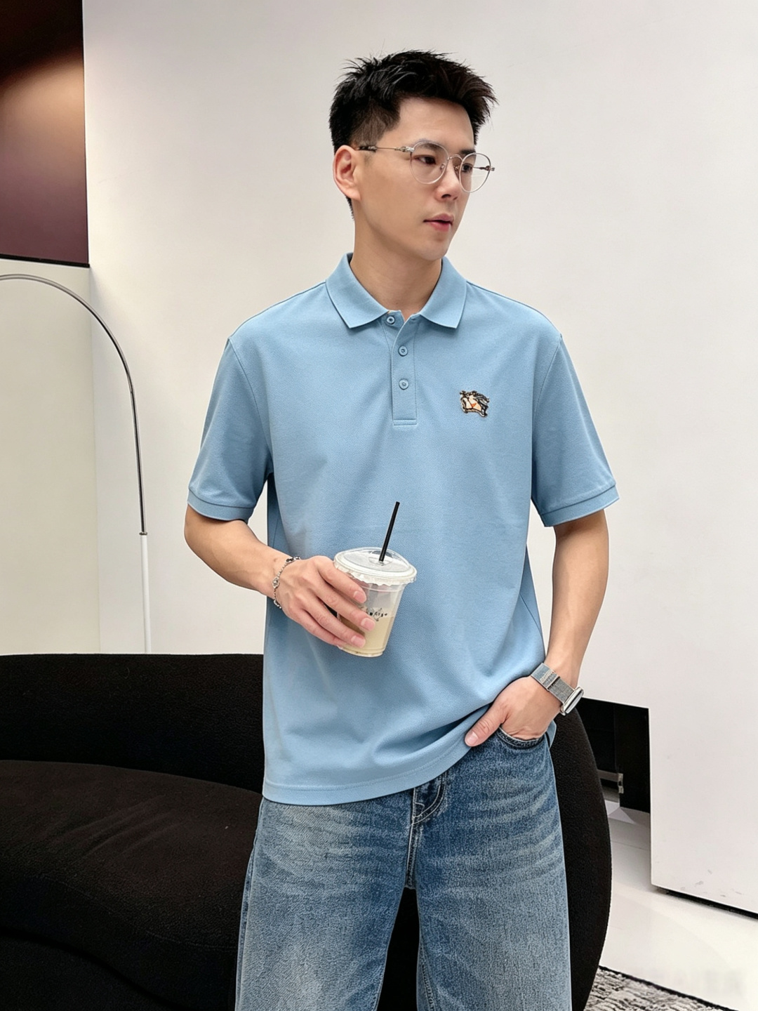 Burberry巴宝莉2026ss夏季新款字母logo男士翻领Polo衫！经典商务男款，高端男装的天花板