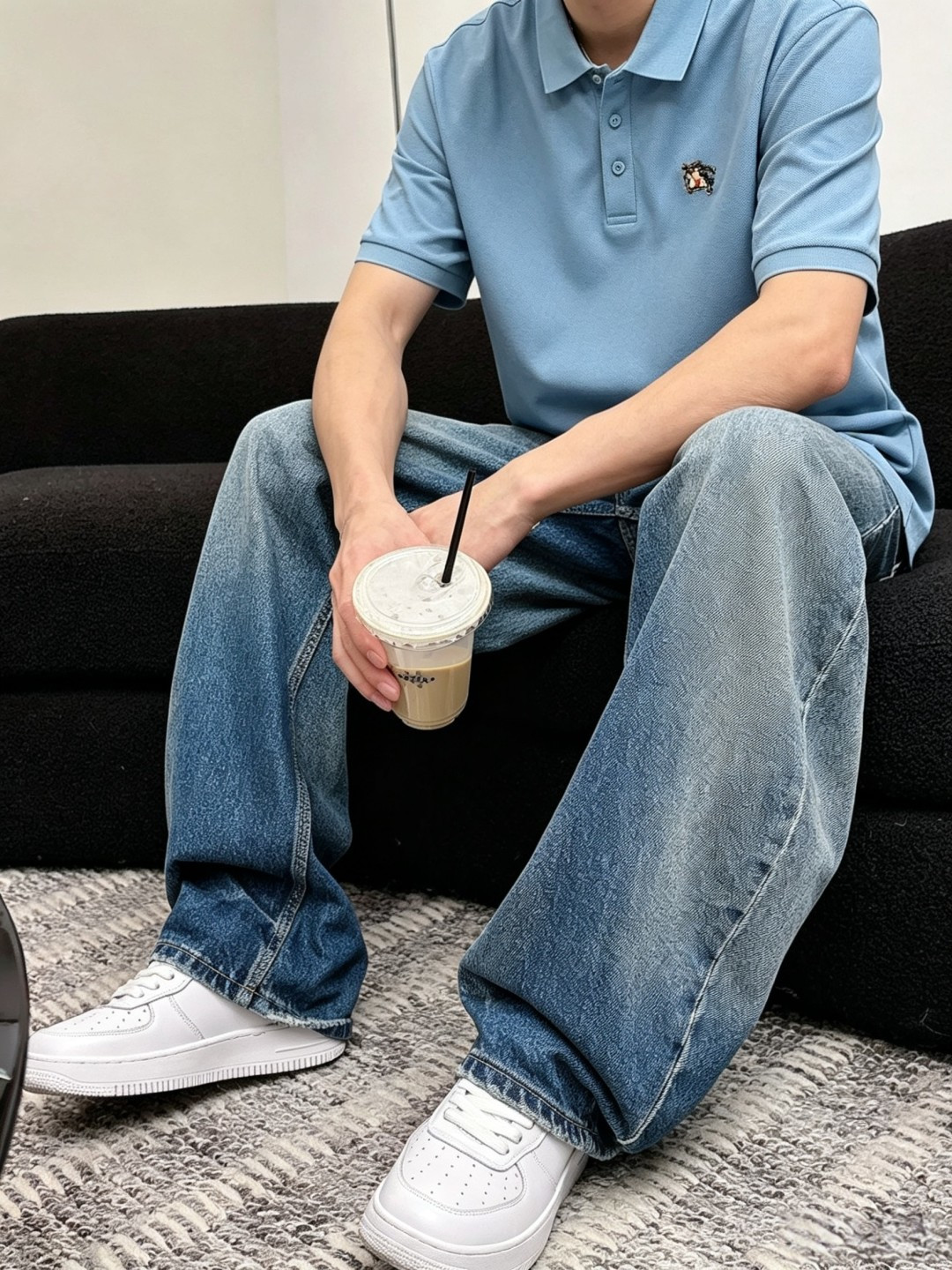 Burberry巴宝莉2026ss夏季新款字母logo男士翻领Polo衫！经典商务男款，高端男装的天花板