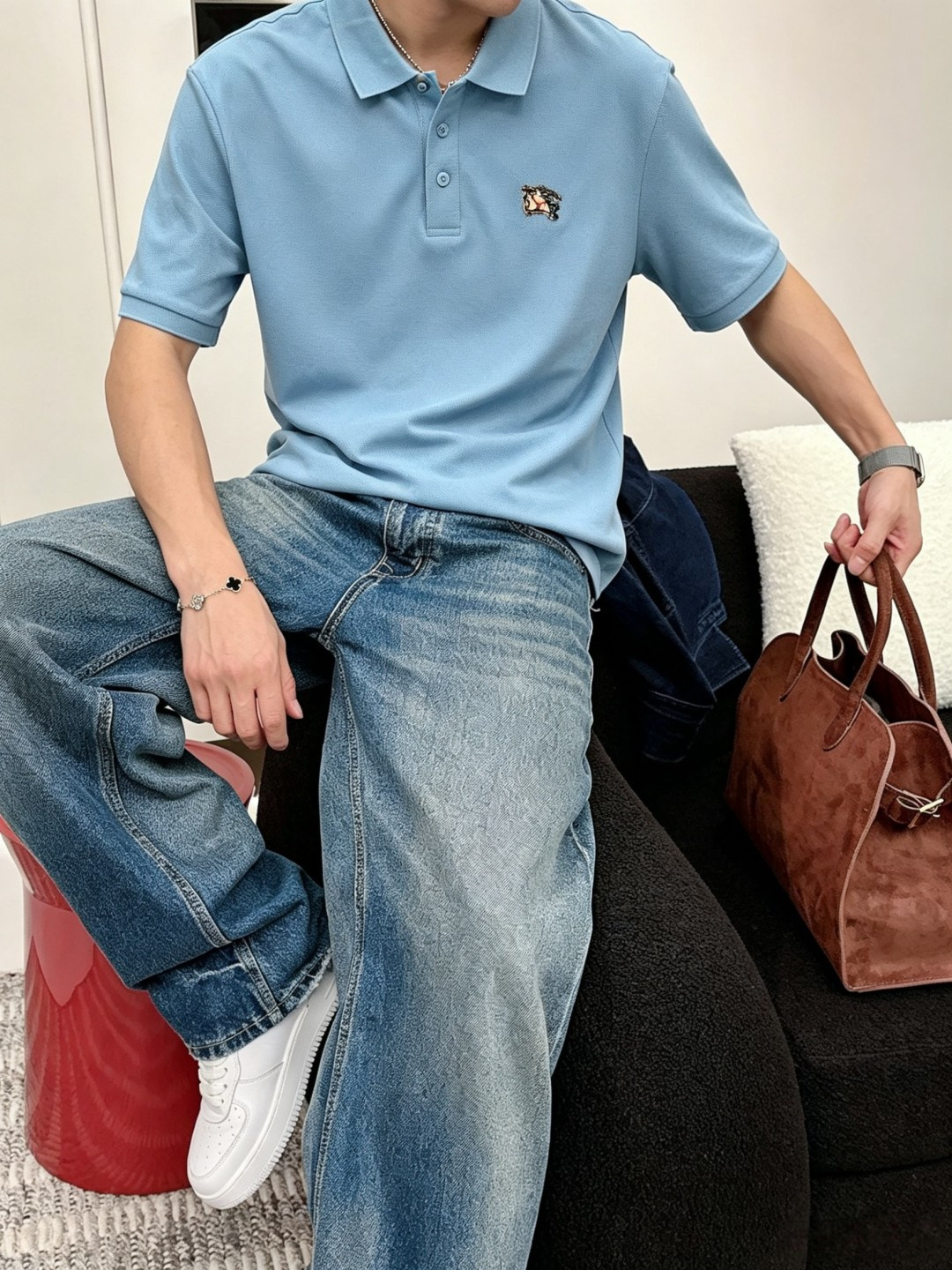 Burberry巴宝莉2026ss夏季新款字母logo男士翻领Polo衫！经典商务男款，高端男装的天花板