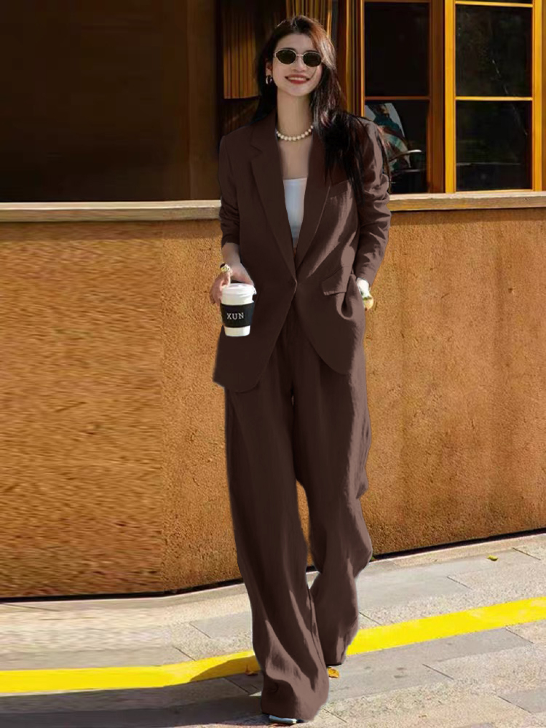 High Quality Women’s Clothes: Heavy Pounds Lynch Package in Coffee Color - 图片 7