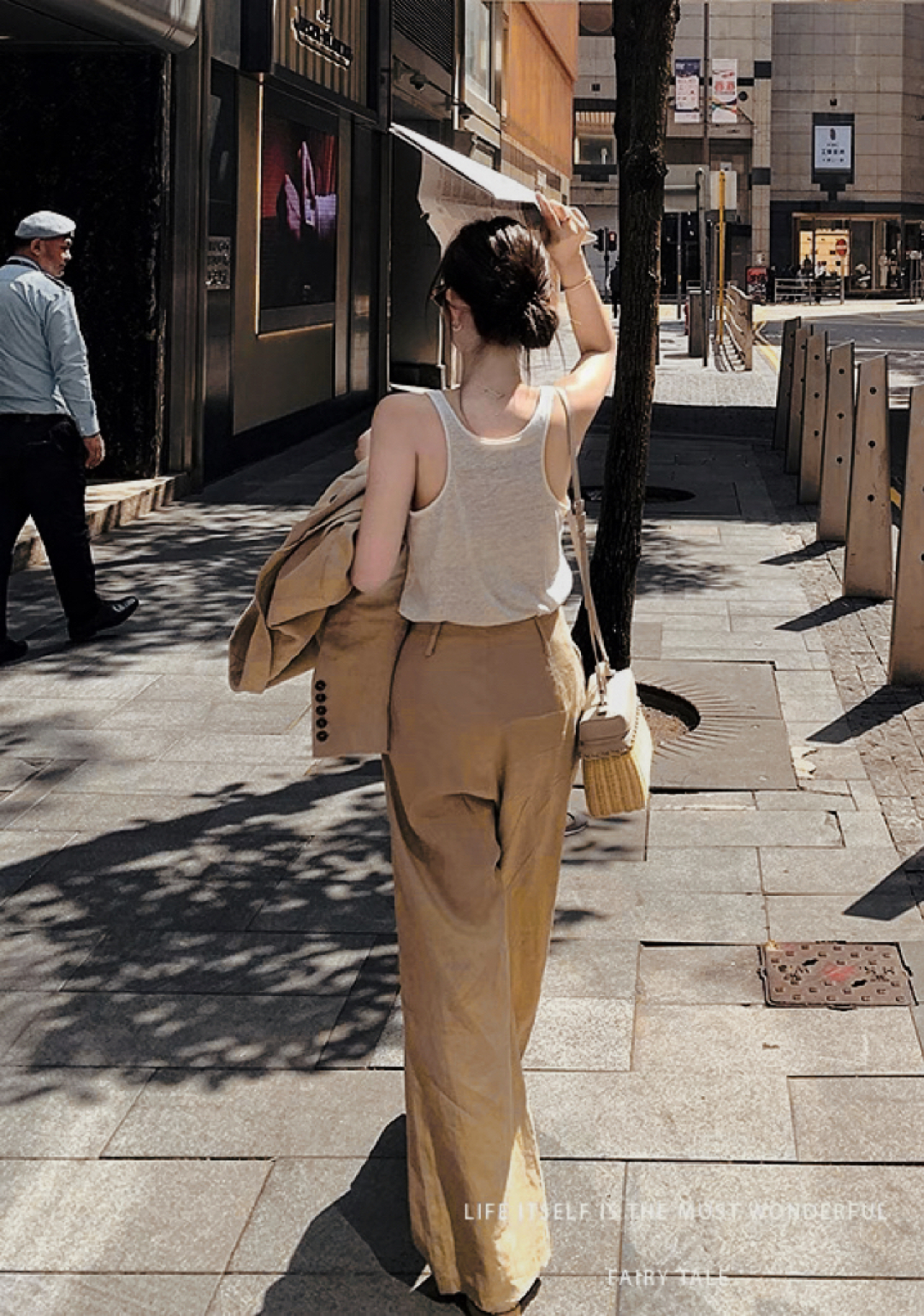 High-End Women’s Suit with Packaged Caps: High-Quality French Style, Linen Fabric, Various Sizes. - 图片 2