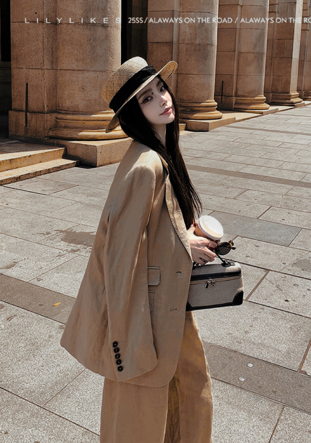 High-End Women’s Suit with Packaged Caps: High-Quality French Style, Linen Fabric, Various Sizes. - 图片 1