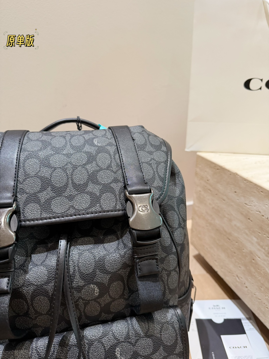 Coach Charcoal Signature Canvas Black backpack