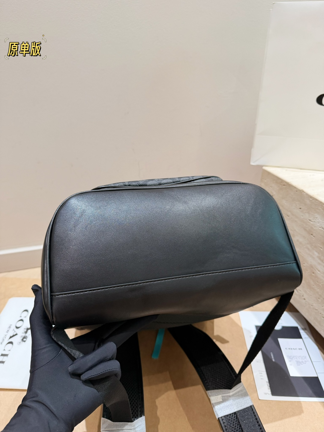 Coach Charcoal Signature Canvas Black backpack