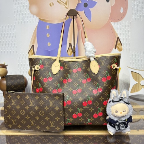 Louis Vuitton Neverfull MM Cherry Monogram Canvas Tote Bag 1 Louis Vuitton Neverfull MM Cherry Monogram Canvas Tote Bag