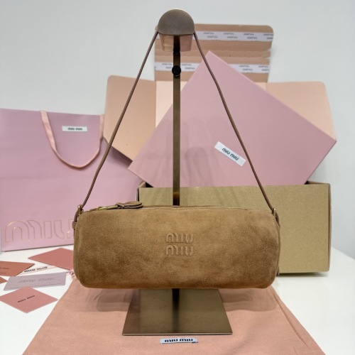 Miu Miu Suede Cylinder Bag - Chic & Compact Shoulder Bag for Women 1 Miu Miu Suede Cylinder Bag - Chic & Compact Shoulder Bag for Women