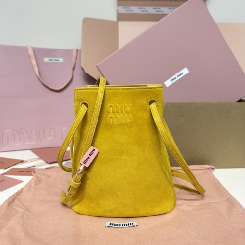 Miu Miu Suede Mini Bucket Bag - Versatile, Stylish, and Compact 1 Miu Miu Suede Mini Bucket Bag - Versatile, Stylish, and Compact