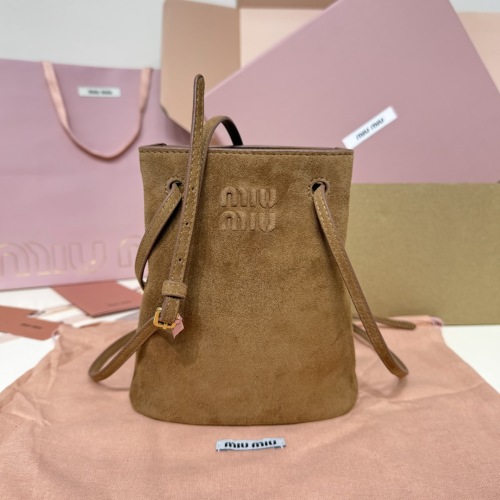 Miu Miu Suede Mini Bucket Bag - Versatile & Chic Crossbody Handbag