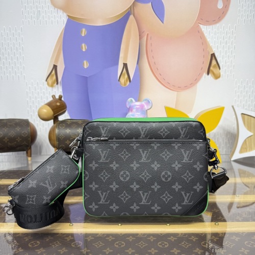 Louis Vuitton Monogram Eclipse Trio Messenger Bag with Removable Pouch 1 Louis Vuitton Monogram Eclipse Trio Messenger Bag with Removable Pouch