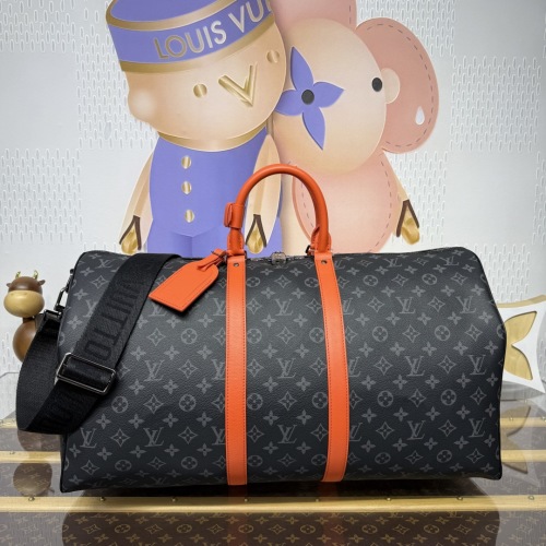Louis Vuitton Keepall Bandouliere 55 Monogram Eclipse Travel Bag 1 Louis Vuitton Keepall Bandouliere 55 Monogram Eclipse Travel Bag