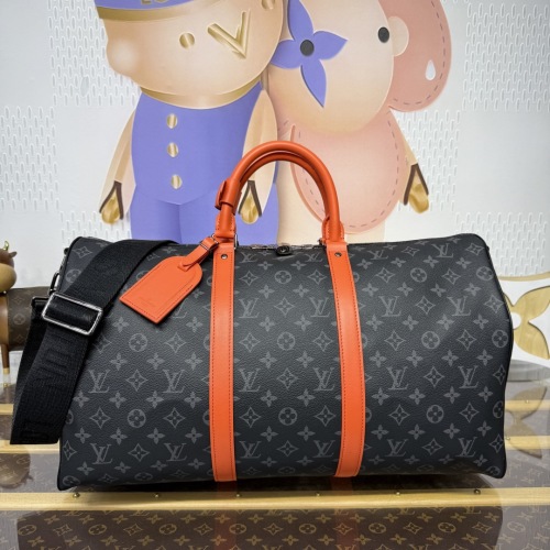 Louis Vuitton Keepall Bandoulière 50 Monogram Eclipse Travel Bag 1 Louis Vuitton Keepall Bandoulière 50 Monogram Eclipse Travel Bag