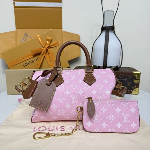 Louis Vuitton Speedy P.9 Bandoulière 25 Pink Monogram Leather Handbag 1 Louis Vuitton Speedy P.9 Bandoulière 25 Pink Monogram Leather Handbag