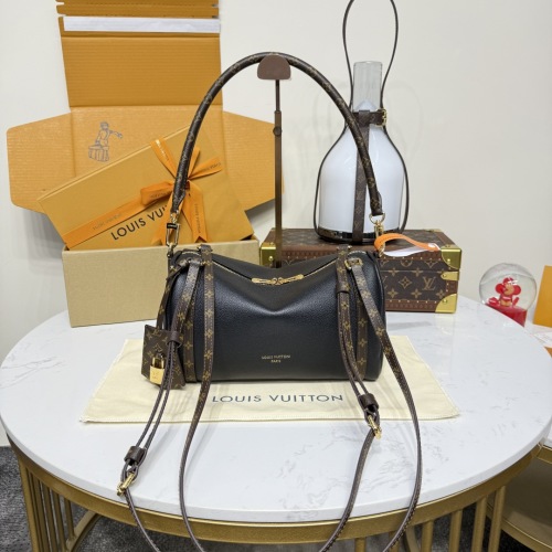 Louis Vuitton Express Small Handbag: Black Leather, Monogram Accents, Chic Design 1 Louis Vuitton Express Small Handbag: Black Leather, Monogram Accents, Chic Design