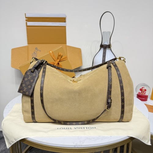 Louis Vuitton Express Travel Large Handbag: Luxurious Suede & Monogram Accents 1 Louis Vuitton Express Travel Large Handbag: Luxurious Suede & Monogram Accents