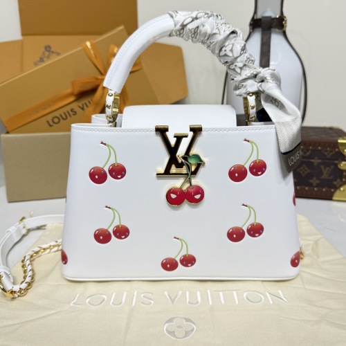 Louis Vuitton Capucines BB White Cherry Takashi Murakami Leather Handbag 1 Louis Vuitton Capucines BB White Cherry Takashi Murakami Leather Handbag