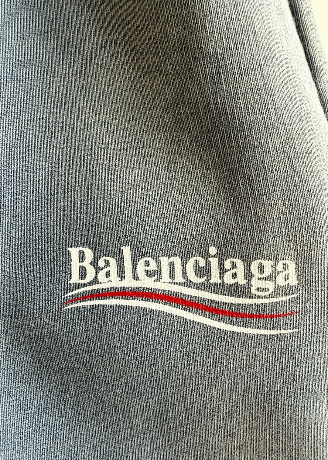 Balenciaga Women's Distressed Logo Print Sweatpants - Vintage Gray 2 cmp i1737350289892 9930 0 3