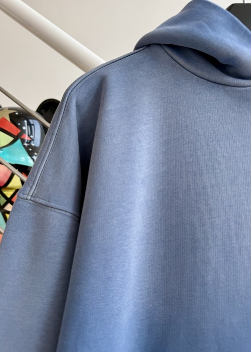 Blue Gradient Sun-Washed Vintage Style Hoodie, Cotton Blend, Streetwear 1 Blue Gradient Sun-Washed Vintage Style Hoodie, Cotton Blend, Streetwear