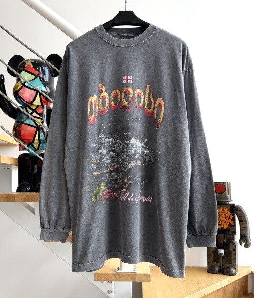 Camiseta de Manga Larga con Estampado Gráfico de Georgia Lavado Vintage 1 Camiseta de Manga Larga con Estampado Gráfico de Georgia Lavado Vintage