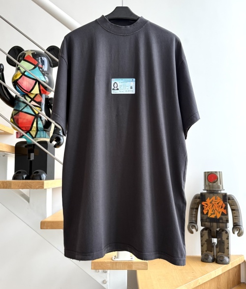 Crew Neck Short Sleeve T-Shirt with ID Badge Graphic - Premium Quality 1 Crew Neck Short Sleeve T-Shirt with ID Badge Graphic - Premium Quality