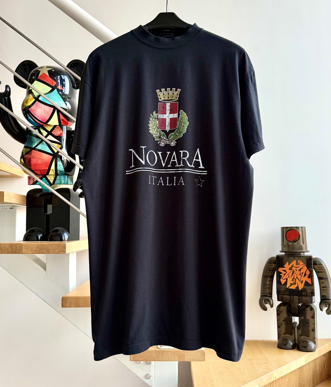 Novara Italia Graphic Print Short Sleeve T-Shirt Cotton Blend Unisex