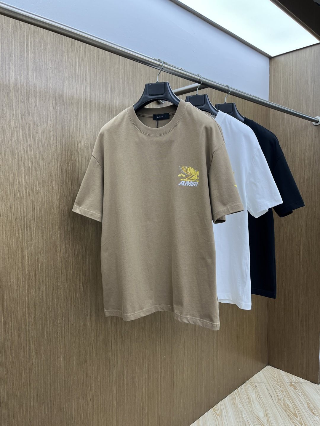 早春 AMIRI 🔥🔥春夏新款简约字母印花短袖 双纱纯棉面料 多元化搭配 是眼下时尚前沿的创新趋势 复古