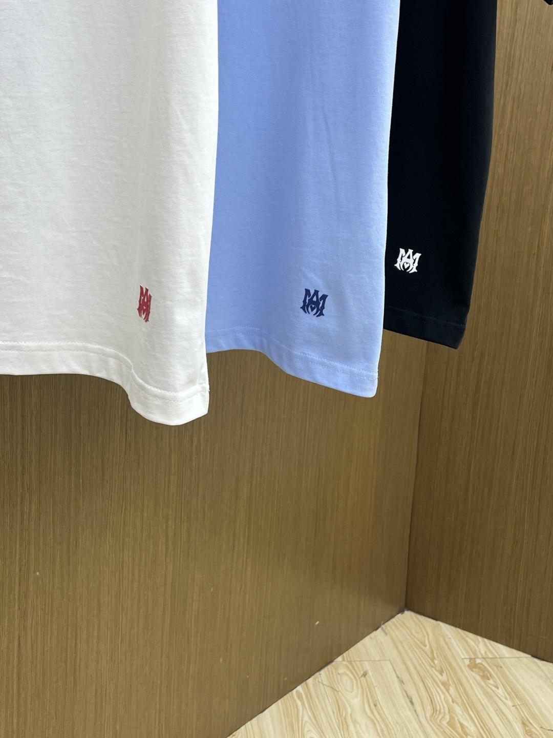 早春 AMIRI 🔥🔥春夏新款简约字母印花短袖 双纱纯棉面料 多元化搭配 是眼下时尚前沿的创新趋势 复古