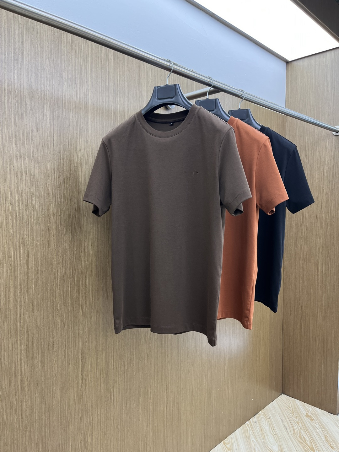 早春 Loro Piana 🔥🔥春夏新款简约休闲短袖 精选新疆长绒棉 纱线环保染色定型 面料洗水上身软软