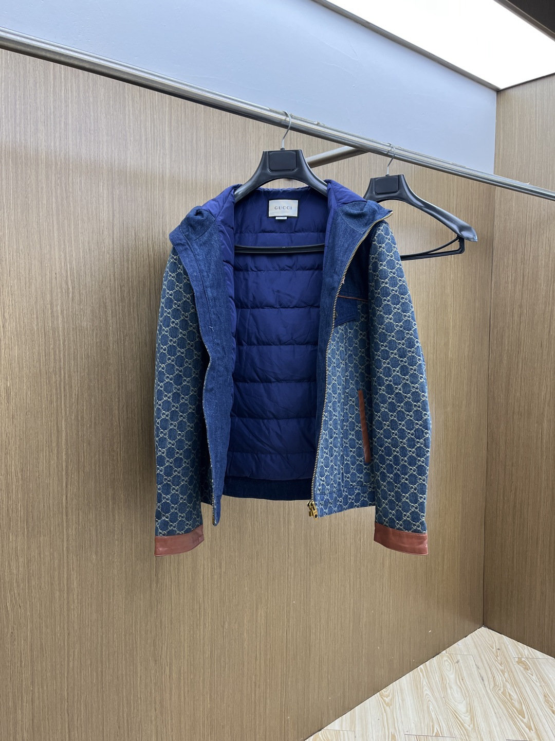 秋冬羽绒 Gucci/古驰牛仔拼皮羽绒服“灭世版本”直供各大平台，代购，微商。，暴力检测，广检90绒，欢