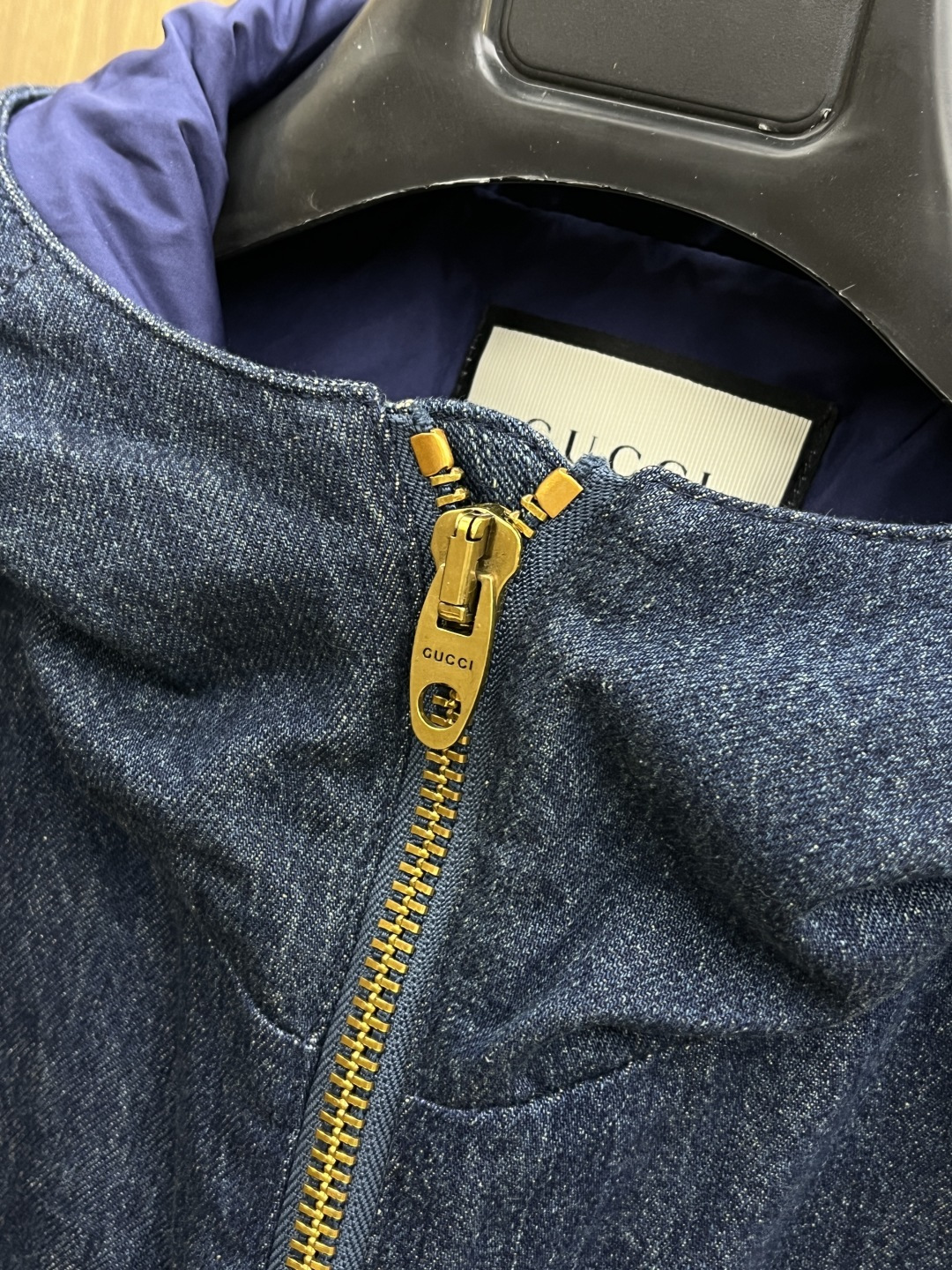 秋冬羽绒 Gucci/古驰牛仔拼皮羽绒服“灭世版本”直供各大平台，代购，微商。，暴力检测，广检90绒，欢