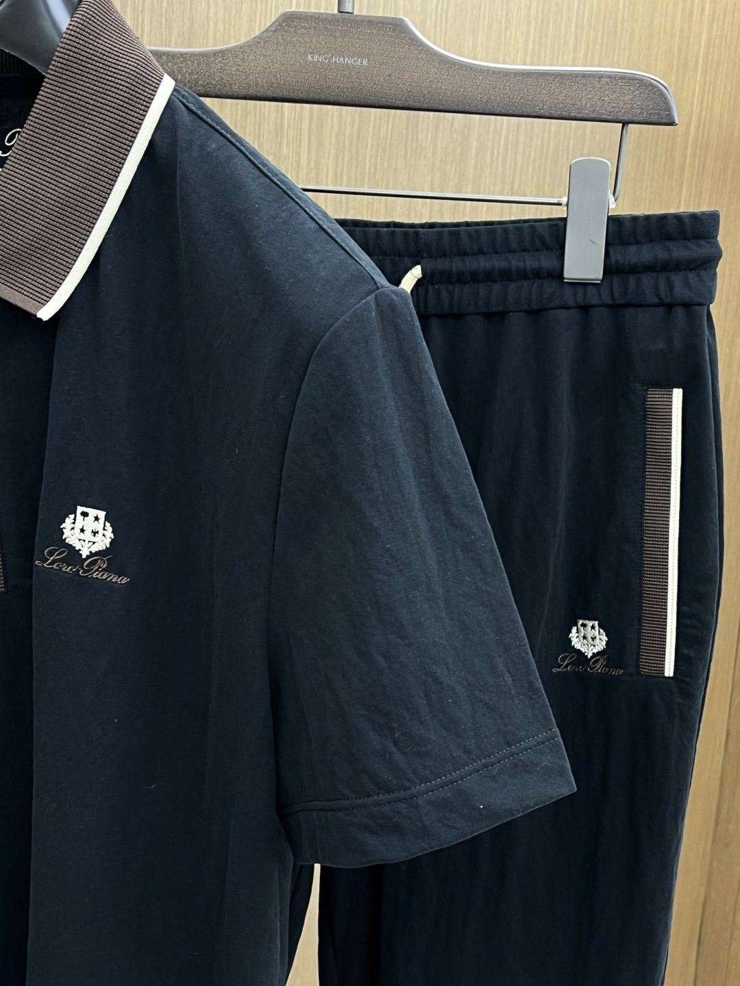 早春/套 Loro Piana 🔥🔥春夏新款简约休闲套装 精选新疆长绒棉 纱线环保染色定型 面料洗水上身