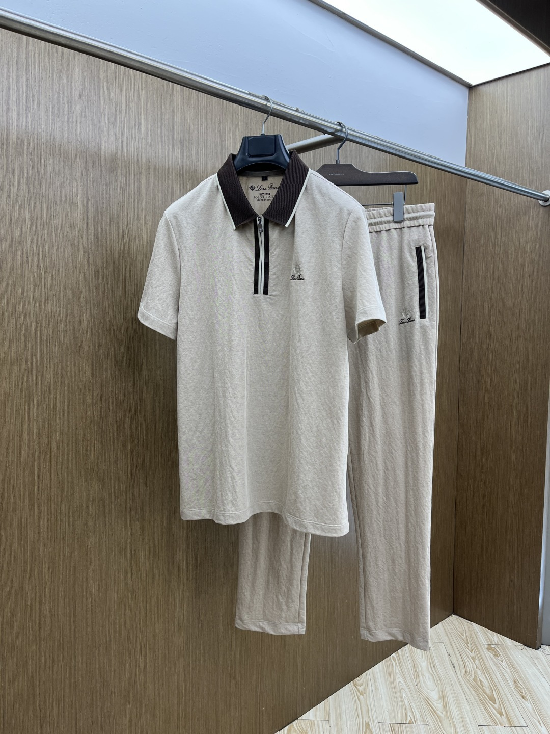 早春/套 Loro Piana 🔥🔥春夏新款简约休闲套装 精选新疆长绒棉 纱线环保染色定型 面料洗水上身