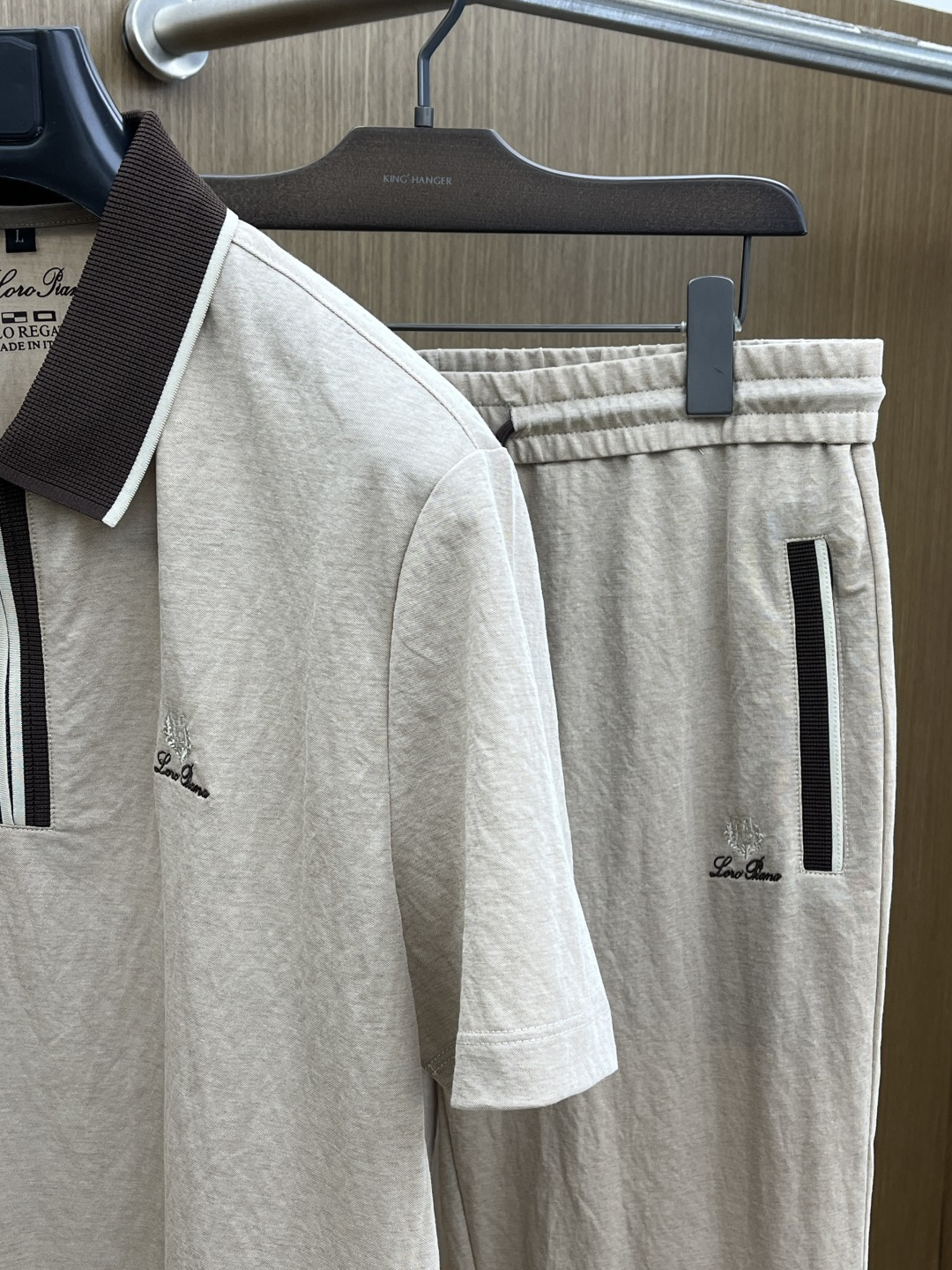 早春/套 Loro Piana 🔥🔥春夏新款简约休闲套装 精选新疆长绒棉 纱线环保染色定型 面料洗水上身