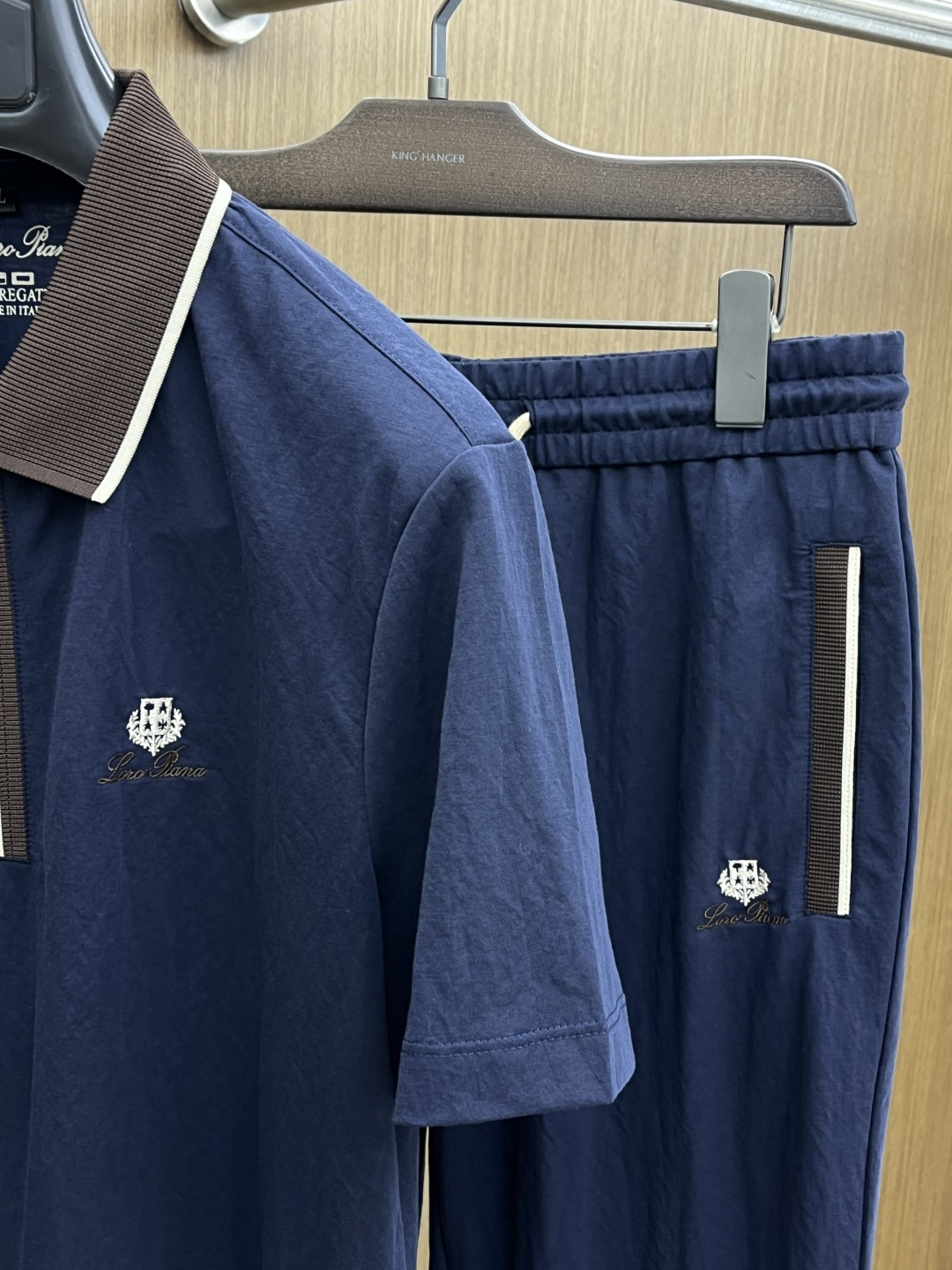 早春/套 Loro Piana 🔥🔥春夏新款简约休闲套装 精选新疆长绒棉 纱线环保染色定型 面料洗水上身