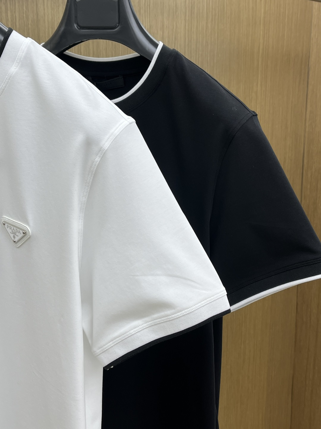 早春 PD 🔥🔥高级定制 2026春夏新款首发专柜最新款短袖圆领T恤 高端订制 设计前卫时尚！品牌log