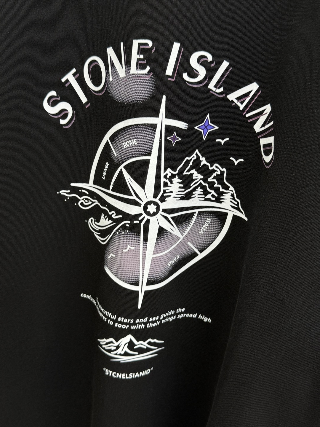 新品 石头岛🔥🔥春夏新款男女同款👫短袖圆领T恤，极具个性高级风，标志logo印花工艺设计！定制纯棉面料！