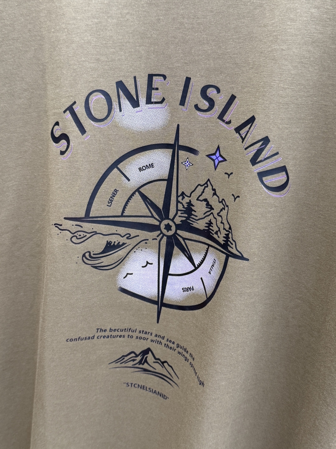 新品 石头岛🔥🔥春夏新款男女同款👫短袖圆领T恤，极具个性高级风，标志logo印花工艺设计！定制纯棉面料！