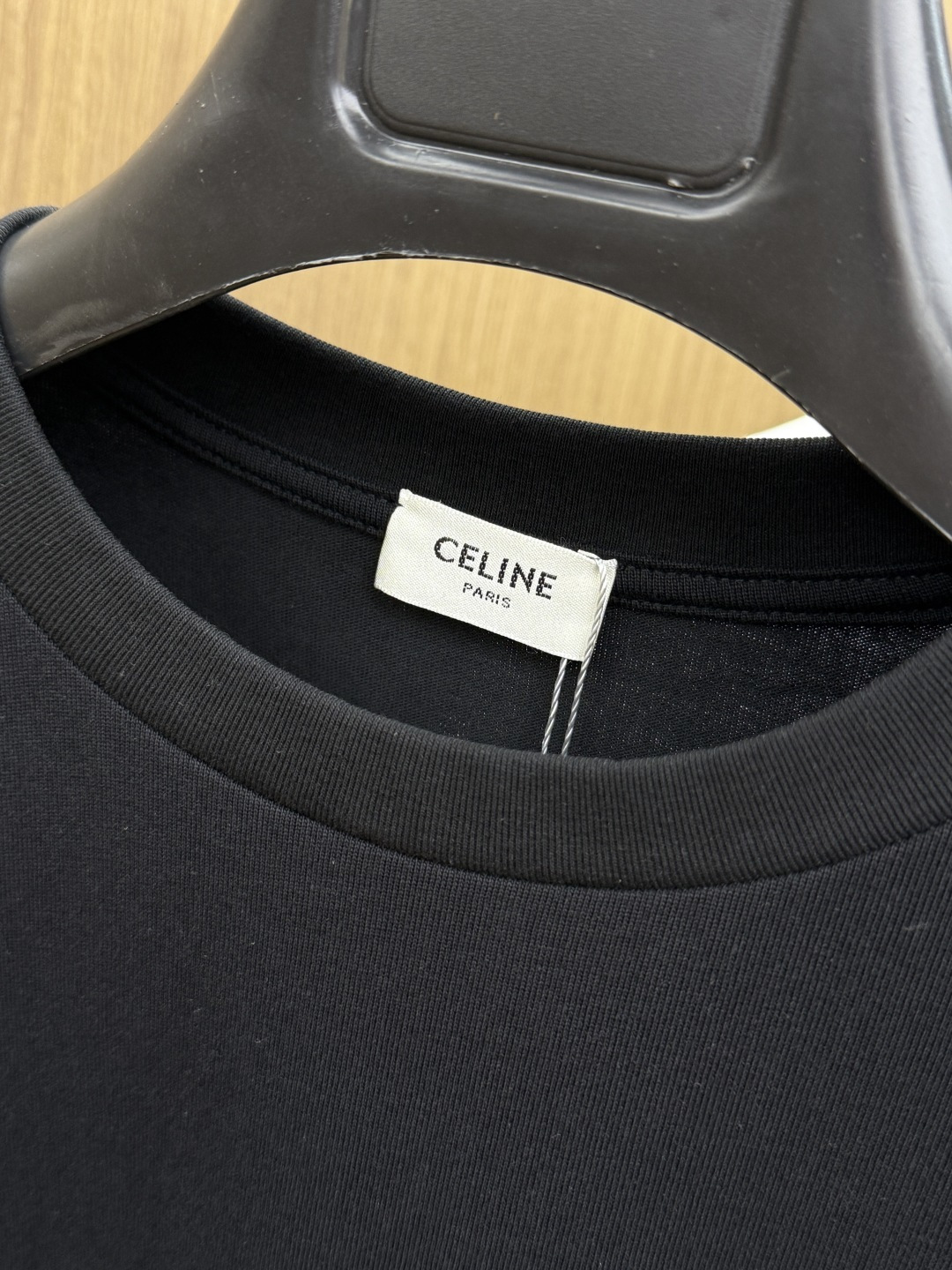 早春 CELINE 🔥🔥高品质 2026春夏最新款经典短袖T恤 经典标识图案logo时尚简约潮流短袖，最