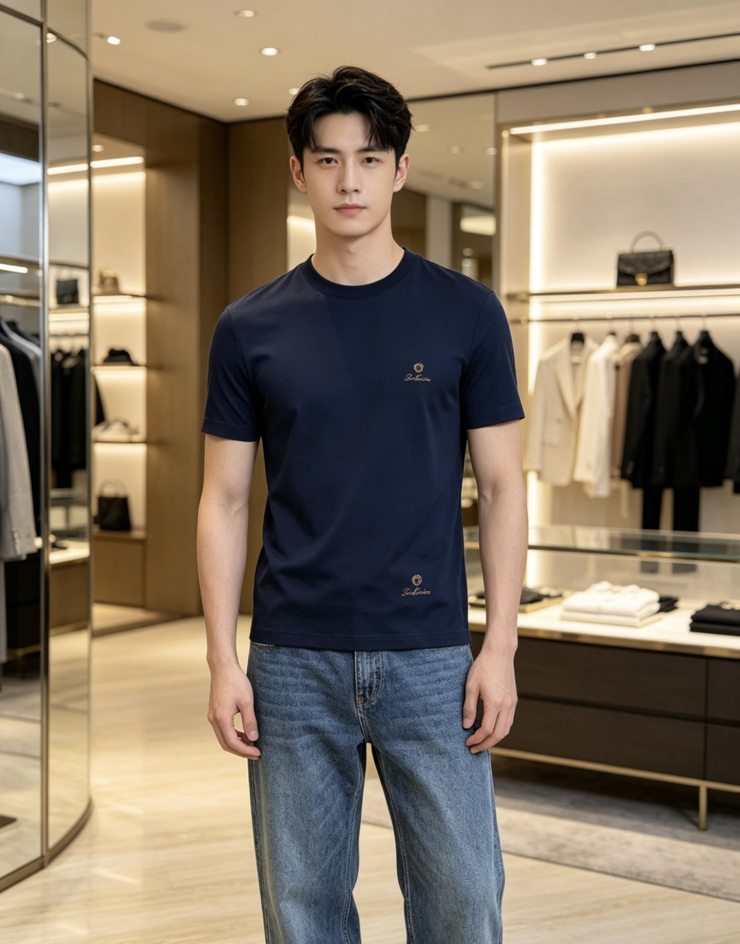 早春 Loro piana 🔥s新品莫代尔T恤.原单推荐❤️经典标识.3D立体定制工艺.质感品质呈现.经
