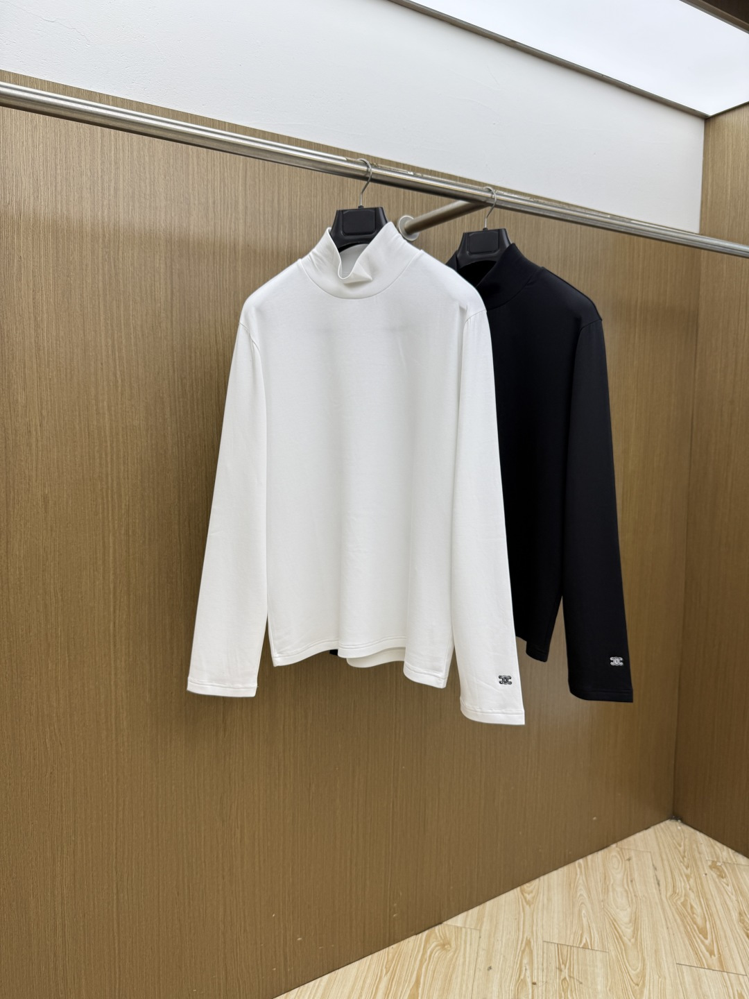 Celine White Turtleneck Top