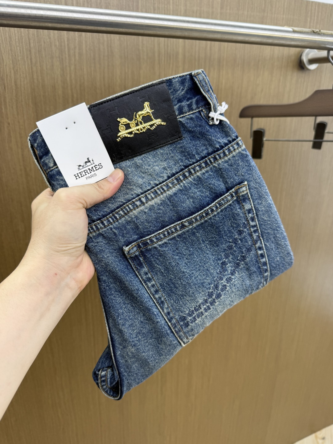 秋冬 HER 🔥🔥高端定制 26秋冬新款男士时尚休闲阔版牛仔裤👖 柜台同步发售 原版定制复刻 客供五金辅料 原单品质 进