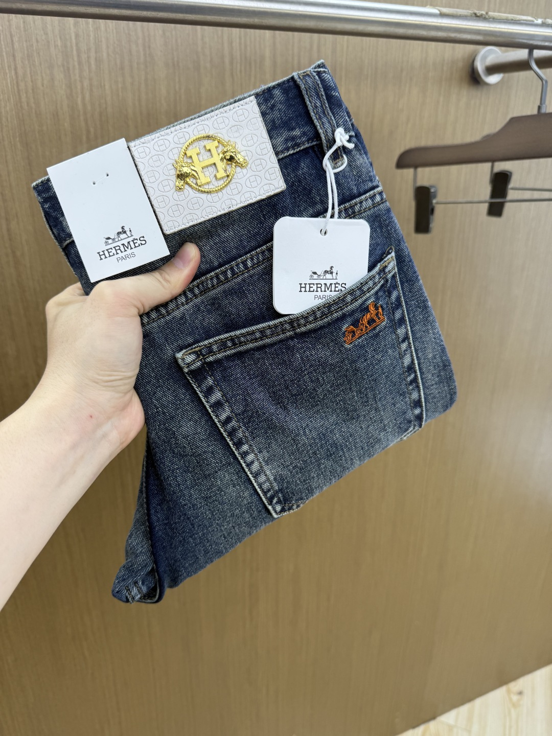 秋冬 HER 🔥🔥高端定制 26秋冬新款男士时尚休闲阔版牛仔裤👖 柜台同步发售 原版定制复刻 客供五金辅料 原单品质 进